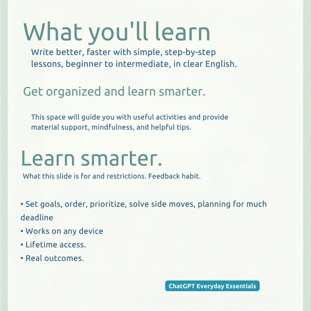 ChatGPT Confidence Course